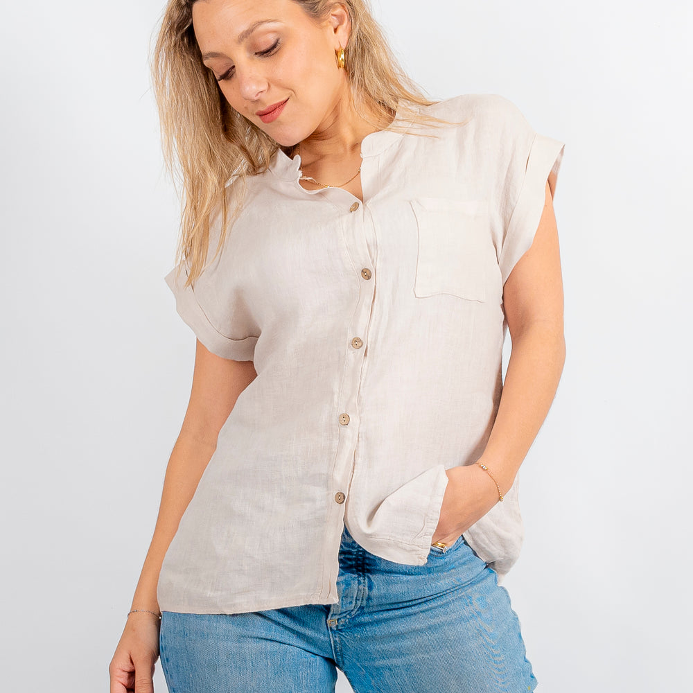 
                      
                        BLUSA LINO CUELLO MAO
                      
                    