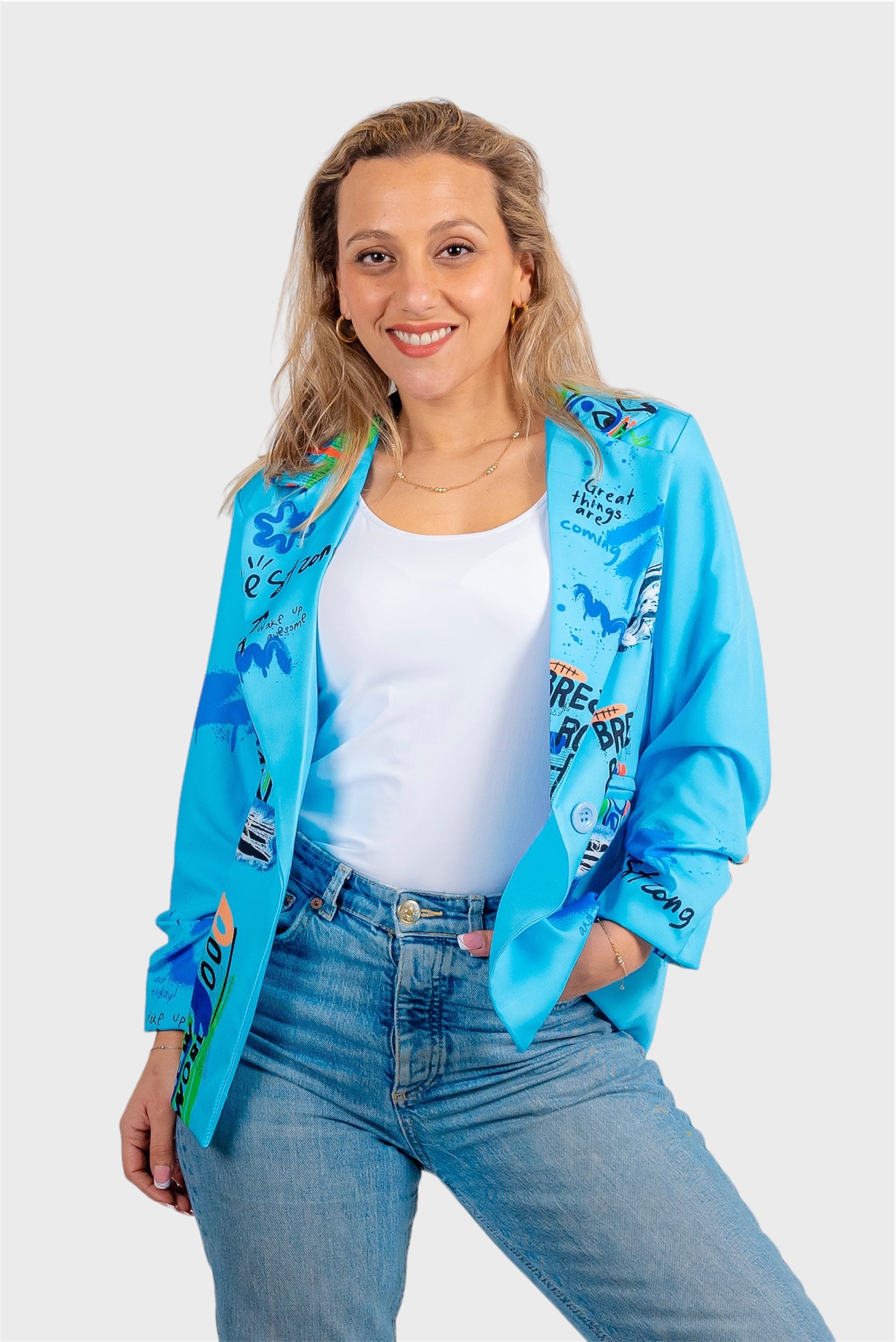 BLAZER ESTAMPADO BOLSILLO OJAL