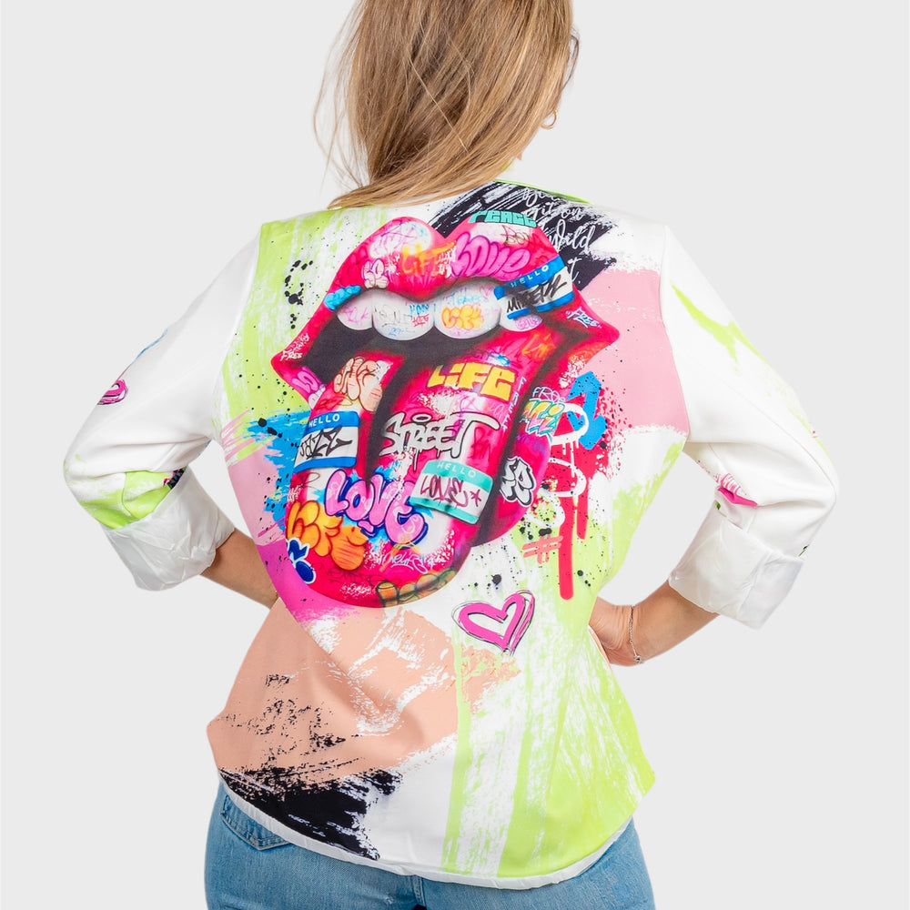 BLAZER ESTAMPADO BOLSILLO TAPETA